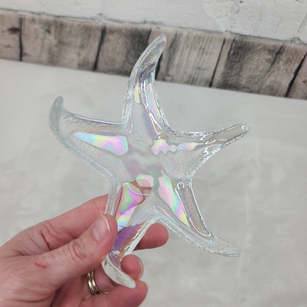 Akcam (4) Vintage Iridescent Starfish Appetizer/Tidbit Dishes Handmade in Turkey - Picture 8 of 17